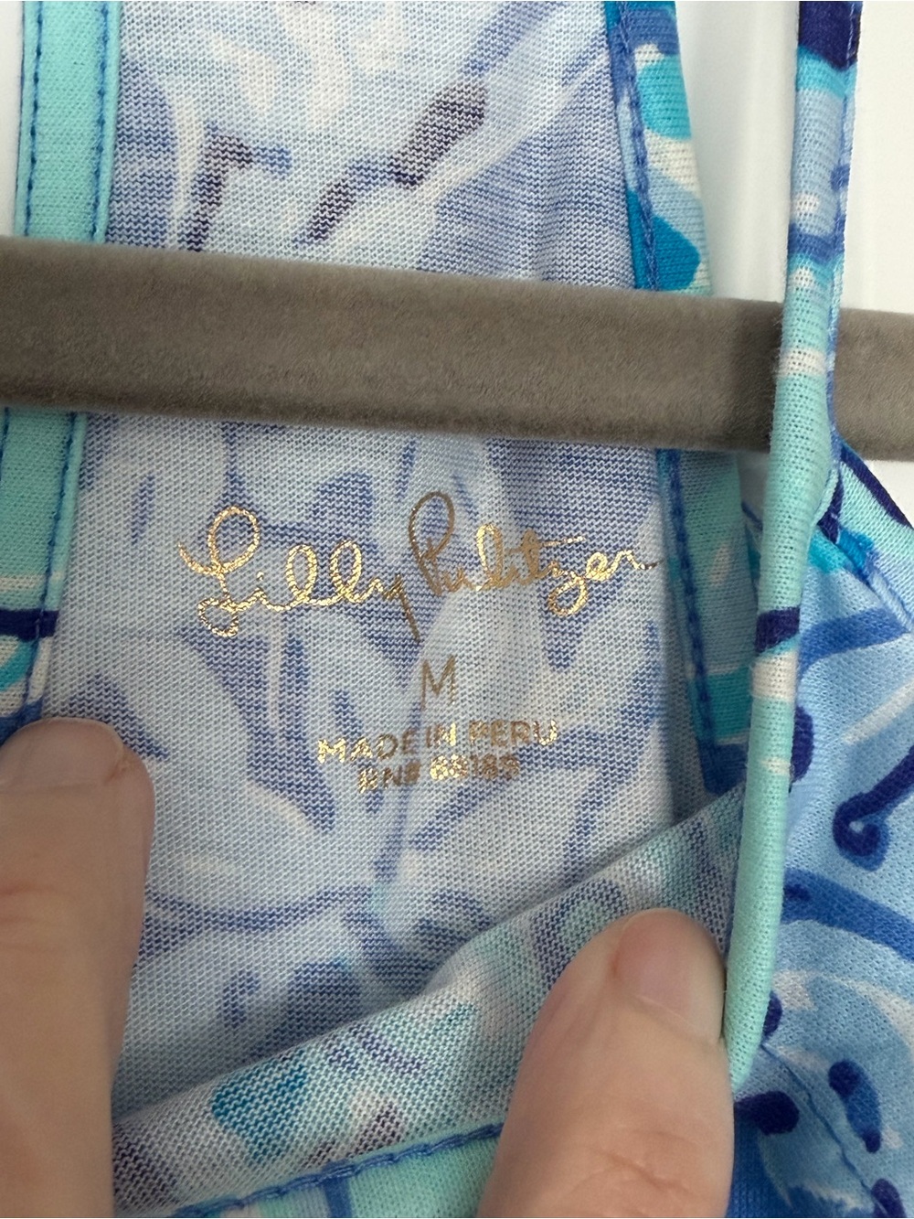 Lilly Pulitzer Billie dress size M Saltwater blue Suns out funs out - Picture 2 of 10